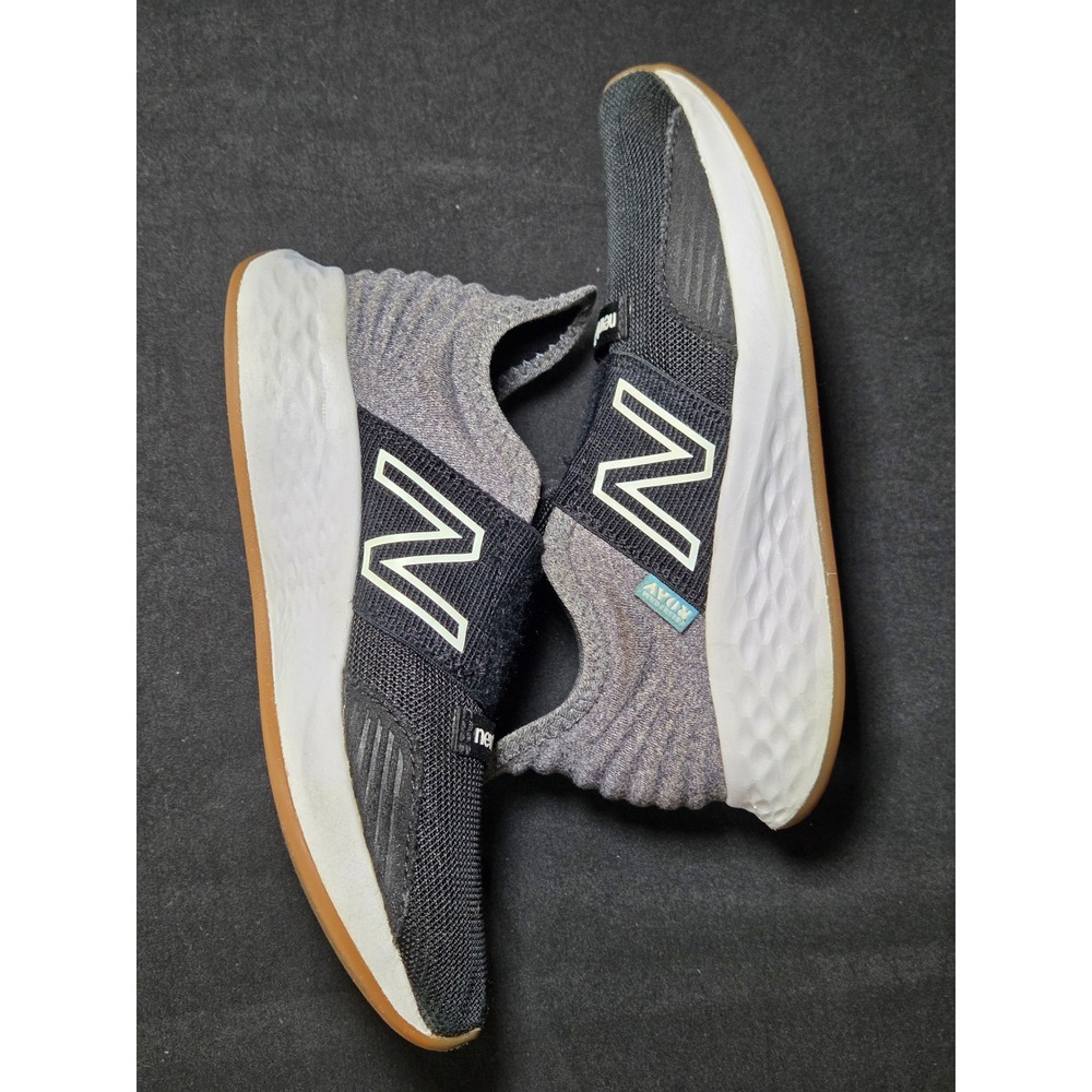 New Balance Fresh Foam Roav Kids Black Grey‎ Slip On Running Shoes Size 12M